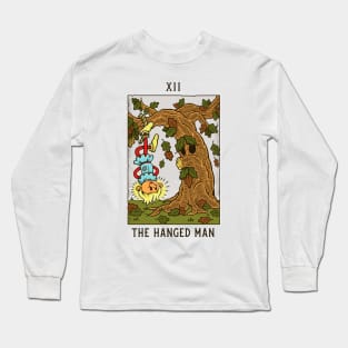 Hanged Man - Mystical Medleys - Vintage Cartoon Tarot (White) Long Sleeve T-Shirt